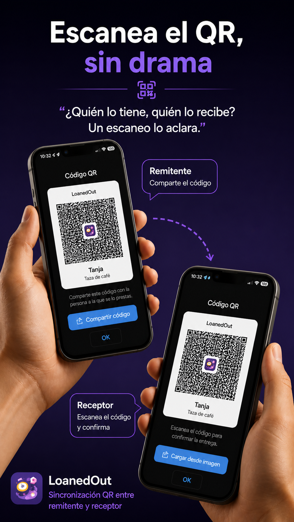 Compartir un préstamo por código QR
