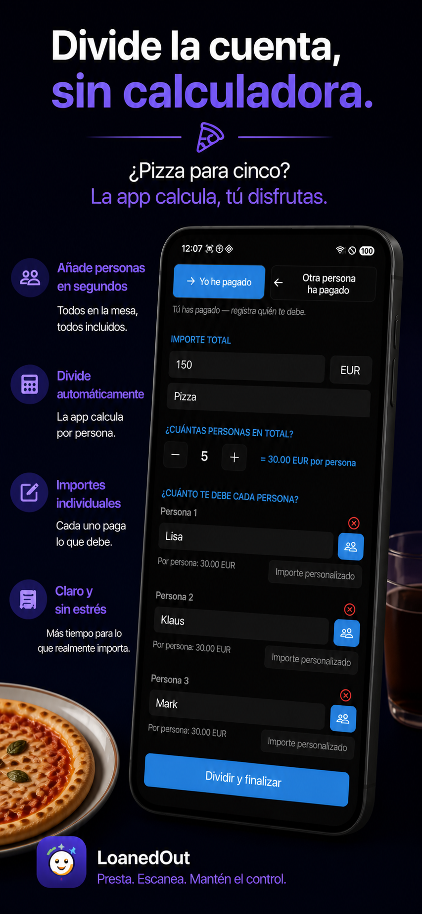 Dividir la cuenta entre amigos